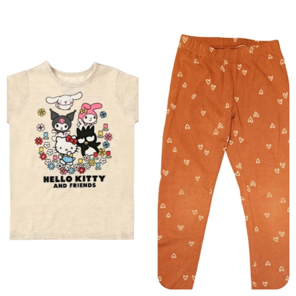 Hello Kitty Other - Hello Kitty Tshirt & Cat & Jack Leggins Size 8🔥5$ If You Get Bundle🔥